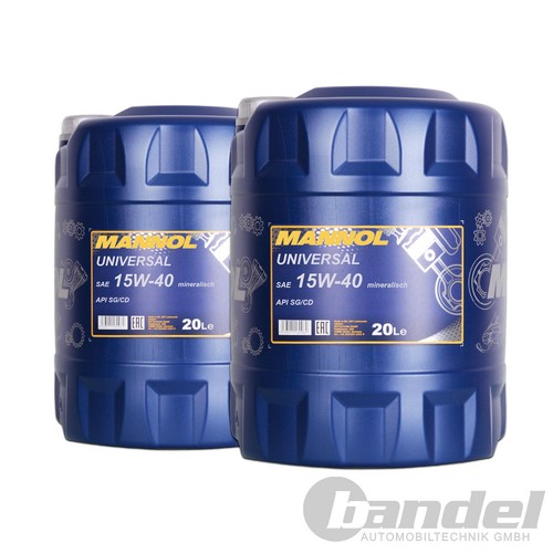 2x20 liter mannol sae - sae, 15w40