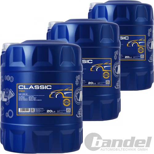 3x20l mannol classic - mannol, 10w40